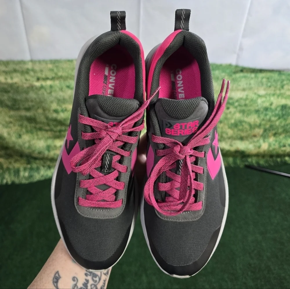 Converse | Star Series Running Sneakers 'Grey and Pink' Mens Size 9.5 - Picture 6 of 14